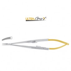 UltraGripX™ TC Micro Needle Holder Curved - With Lock Stainless Steel, 18 cm - 7" UltraGripX™ TC Micro Needle Holder Curved - With Lock Stainless Steel, 18 cm - 7"